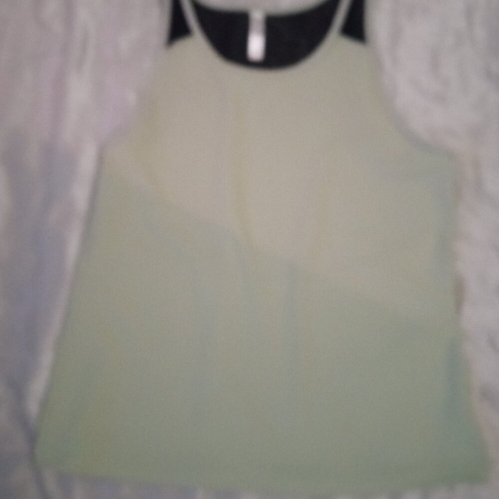 Kimberly C women's tank top light olive green & black size XL